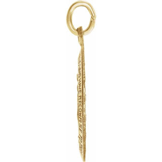 14K Yellow 15x11 mm Oval Miraculous Medal