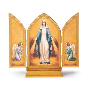 10-Inch Lady Of Grace Triptych Renaissance Collection - View 2