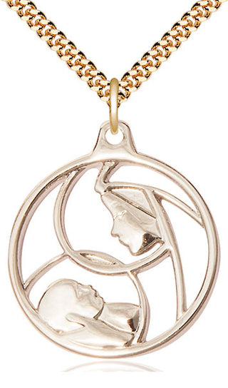 14kt Gold Filled Madonna & Child Medal Catholic Jewelry