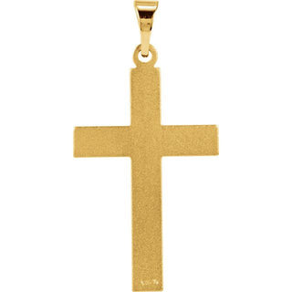 14K Yellow 22x14 mm Cross Pendant