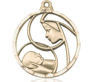 14kt Gold Madonna & Child Medal