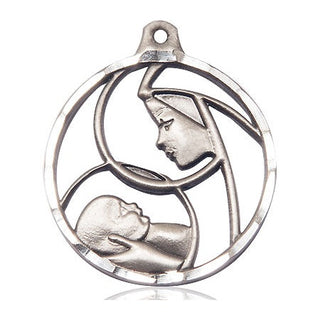 Sterling Silver Madonna & Child Medal
