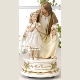 7.25" Musical Girl With Jesus