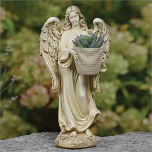 17.5-Inch Angel Planter Garden Statue - View 2