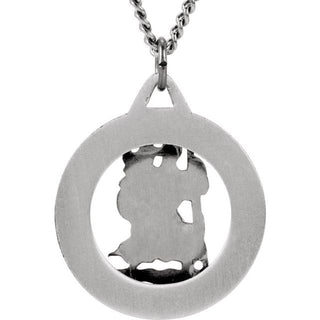 Sterling Silver 25.25 mm St. Christopher Medal 24" Necklace  