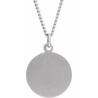 Sterling Silver 15 mm St. Anne Medal 18" Necklace
