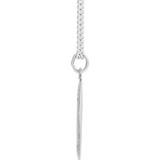 Sterling Silver 25x18 mm St. Joseph 24" Necklace 