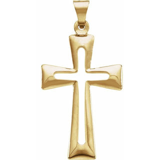14K Yellow 31.5x18 mm Cross Pendant