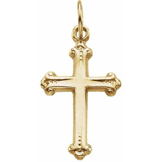14K Yellow Cross Pendant 