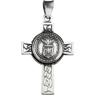 Sterling Silver Us Air Force Cross with Chain