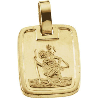 14K Yellow 13x10 mm St. Christopher Medal