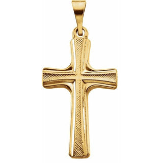 14K Yellow 20x12 mm Cross Pendant 