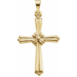 14K Yellow Cross Pendant