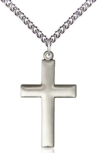Sterling Silver Cross Medal Religious Jewelry Engraved Catholic Saint Jewelry