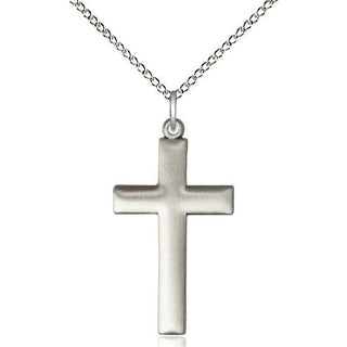 Sterling Silver Cross Medal Religious Jewelry Engraved Catholic Saint Jewelry
