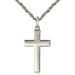 Sterling Silver Cross Medal Religious Jewelry Engraved Catholic Saint Jewelry