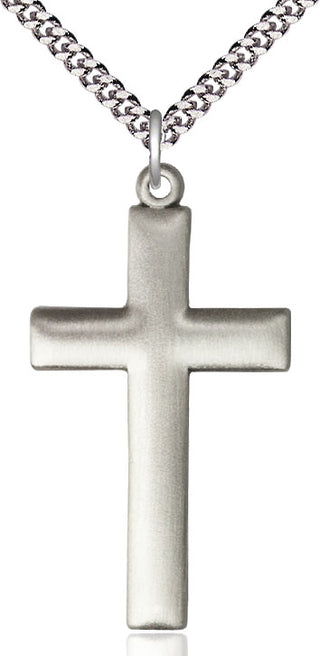 Sterling Silver Cross Medal Religious Jewelry Engraved Catholic Saint Jewelry