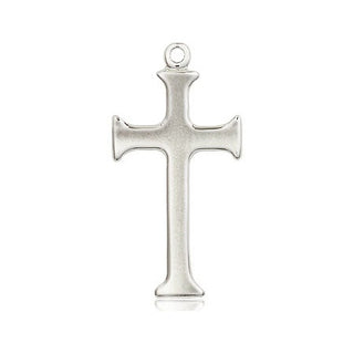 Sterling Silver Cross Medal Engraved Catholic Saint Jewelry