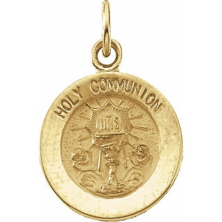 14K Yellow 12 mm Round Holy Communion Medal