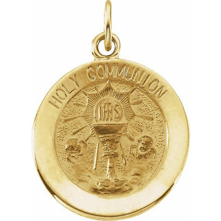 14K Yellow 15 mm Round Holy Communion Medal