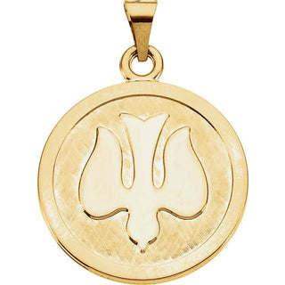 14K Yellow 23 mm Holy Spirit (Dove) Medal