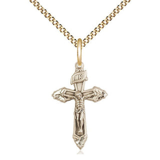 14kt Gold Filled Crucifix Medal Religious and Catholic Jewelry