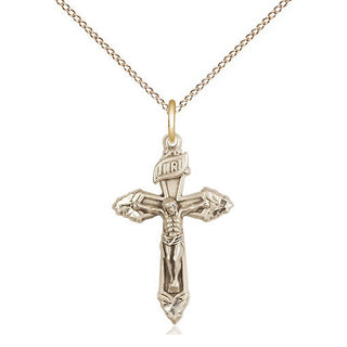14kt Gold Crucifix Medal