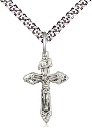 Sterling Silver Crucifix Medal Religious and Catholic Jewelry