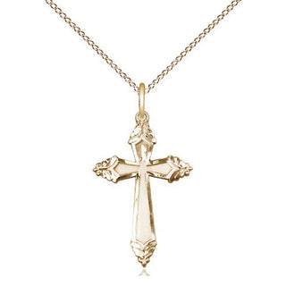 14kt Gold Filled Cross Medal Religious and Catholic Jewelry Engraved Catholic Saint Jewelry