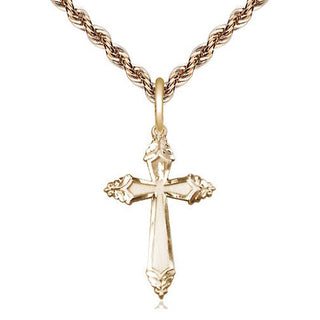 14kt Gold Filled Cross Medal Religious and Catholic Jewelry Engraved Catholic Saint Jewelry