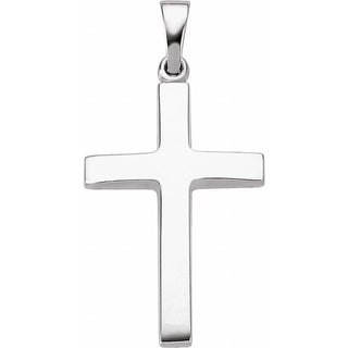 10K White Cross Pendant