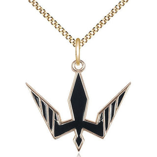 14kt Gold Filled Holy Spirit Medal Catholic Jewelry