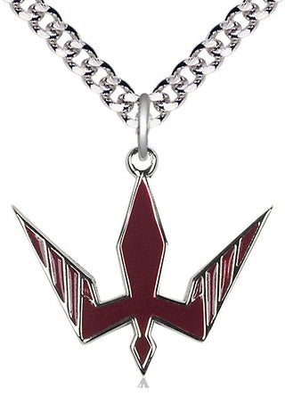 Pewter Holy Spirit Medal Catholic Jewelry