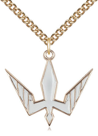 14kt Gold Filled Holy Spirit Medal Catholic Jewelry