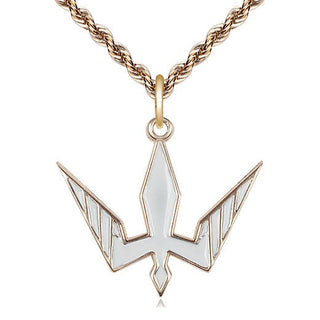 14kt Gold Filled Holy Spirit Medal Catholic Jewelry