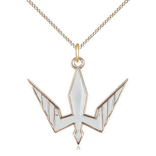 14kt Gold Holy Spirit Medal