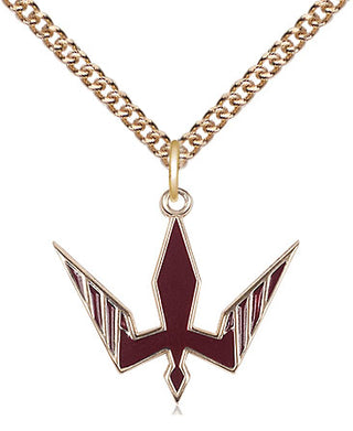 14kt Gold Holy Spirit Medal