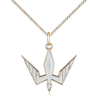 14kt Gold Filled Holy Spirit Medal Religious Jewelry