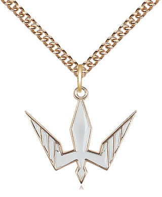 14kt Gold Holy Spirit Medal