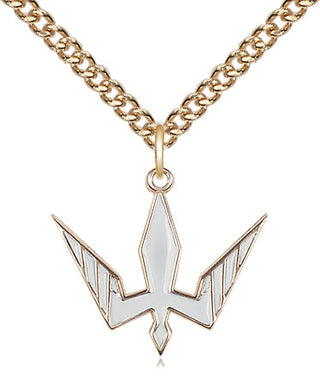 14kt Gold Holy Spirit Medal