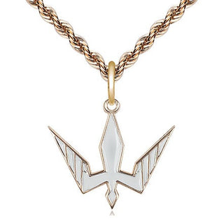 14kt Gold Holy Spirit Medal