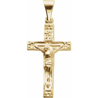 14K Yellow 23.5x14 mm Crucifix Pendant