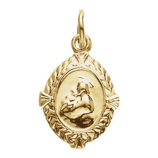 14K Yellow 12x9 mm Saint Anthony Medal