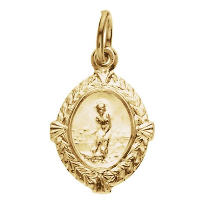14K Yellow Gold St. Lazarus Pendant