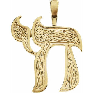 14K Yellow  Chai Pendant