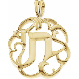 10K Yellow 27x22 mm Chai Pendant