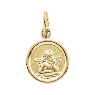 14K Yellow 10 mm Cherub Angel Pendant