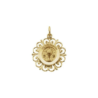14K Yellow 18 mm Holy Communion Medal
