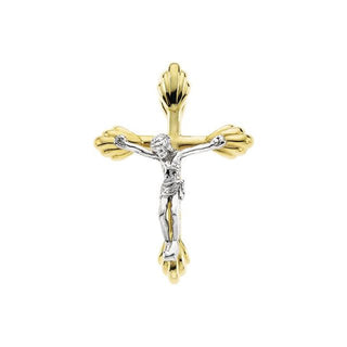14K Yellow/White 34.5x25.5 mm Crucifix Pendant