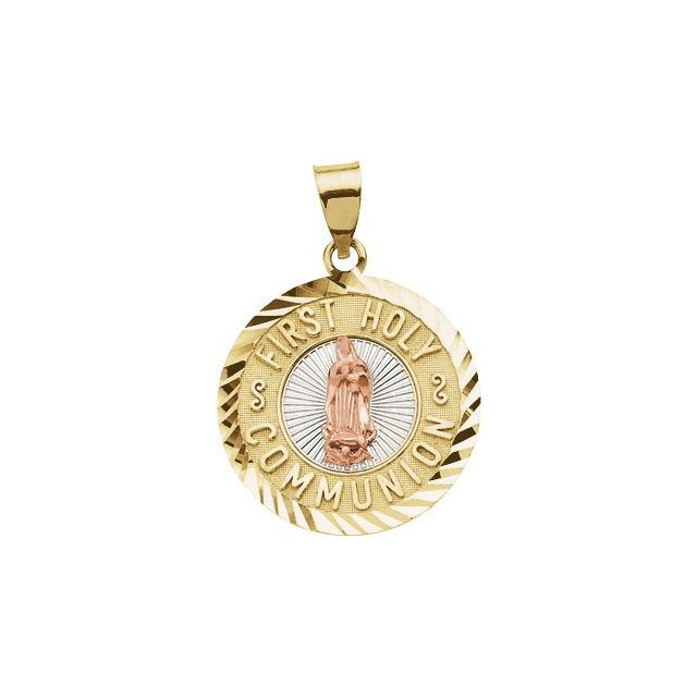14K Yellow Gold Tricolor First Holy Communion at Catholic Shop ...